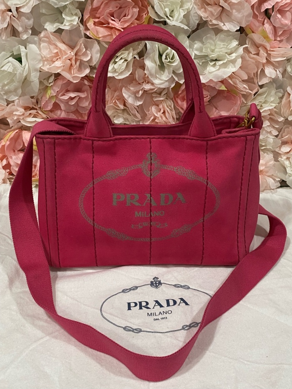 Prada Canapa Pink Tote Bag
